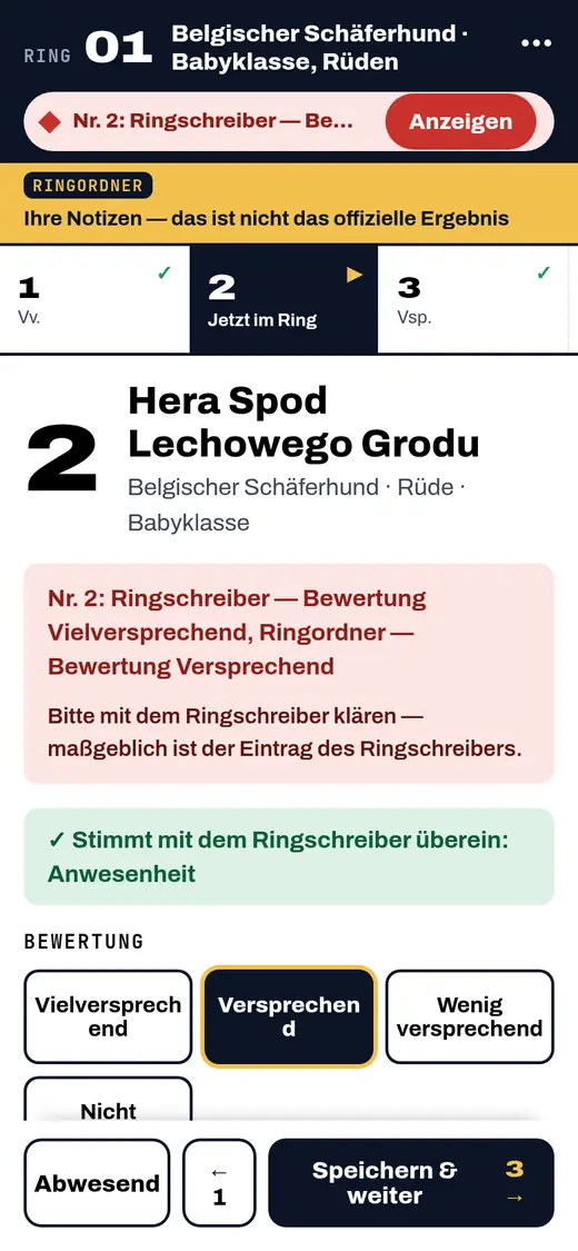 Handy des Ringordners mit Notizen